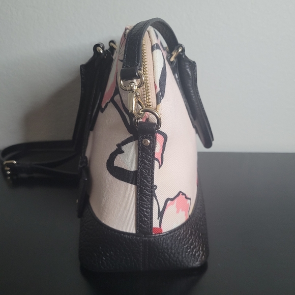 Kate Spade Bay Street Floral Rachelle Bag- Antilles Bubbles Tiger Lily Pink, Blk - Picture 5 of 16
